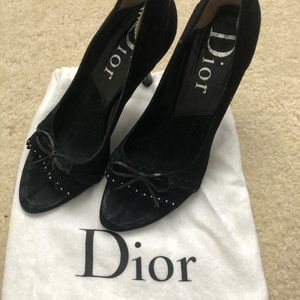 Dior Black Suede Heels